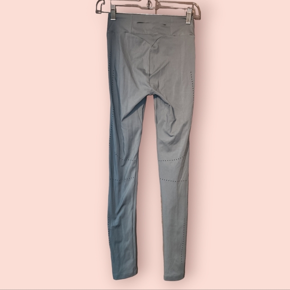 GymShark Laser Cut Tights Breathable Cutout Design Workout Training Gym Teal XS - Picture 2 of 2